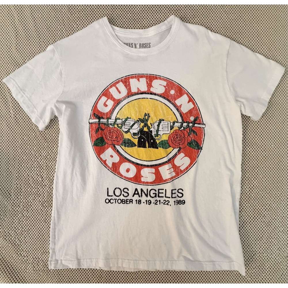 GUNS N ROSES T Shirt Reproduction LA Concert 1989 Graphic Band Tee Adult XL